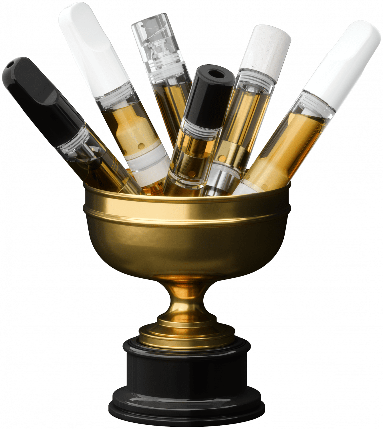 Award Trophy filled with AVD Cannabis Vape hardware - Cannabis Vape Cartridges